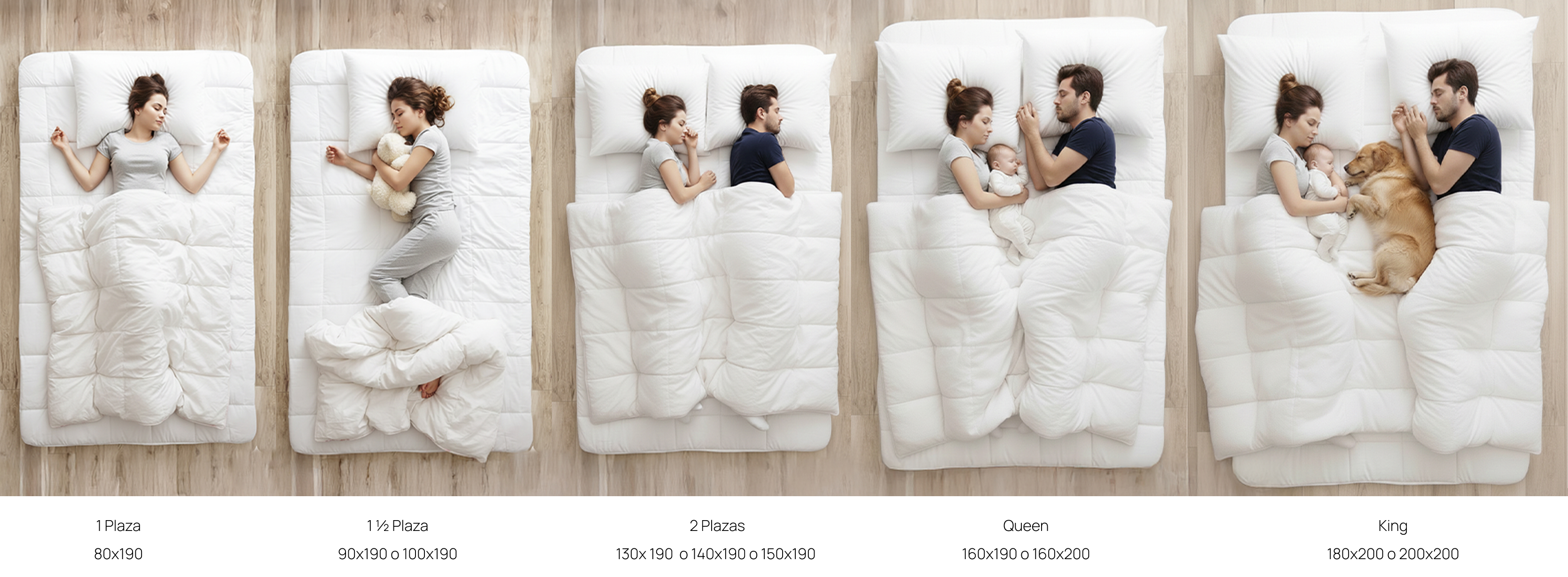 Gu&iacute;a de medidas de camas